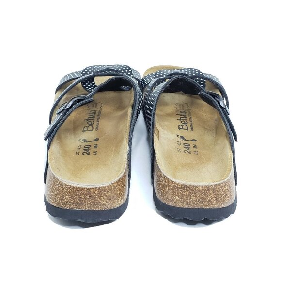 Betula by Birkenstock Sandals Womens Black White Polka Dot Size 37 US 6 - Picture 5 of 9